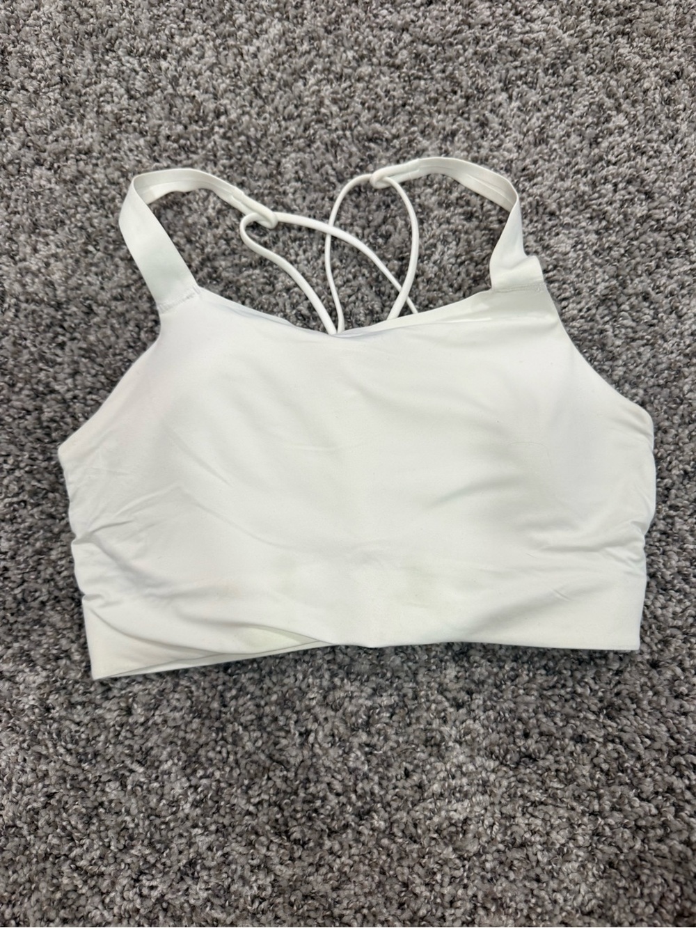Nike White Strappy Sports Bra